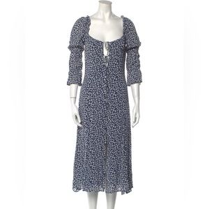 Reformation Blue Floral Dress